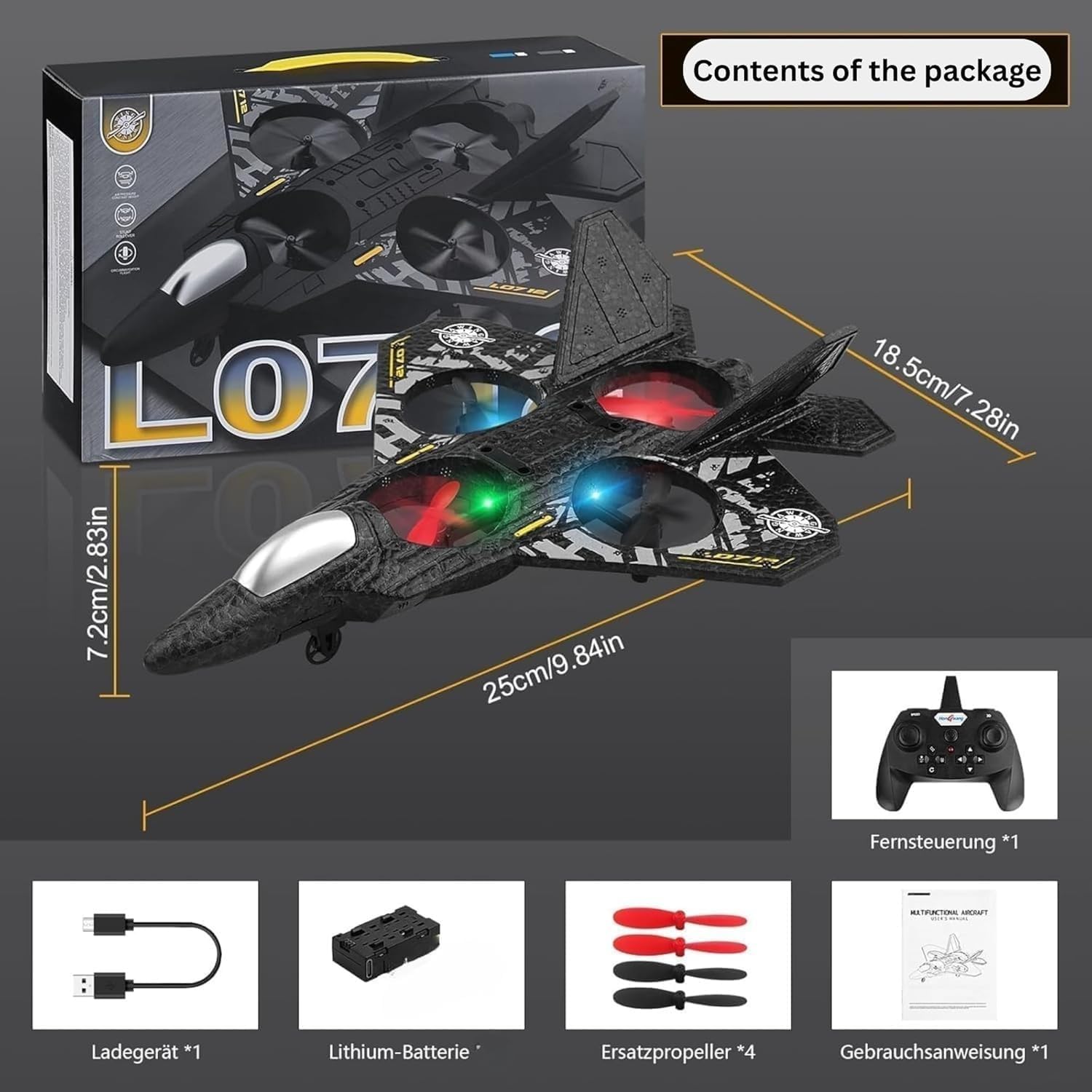 L0712 RC Plane for Kids - Remote Control Foam Jet Airplane