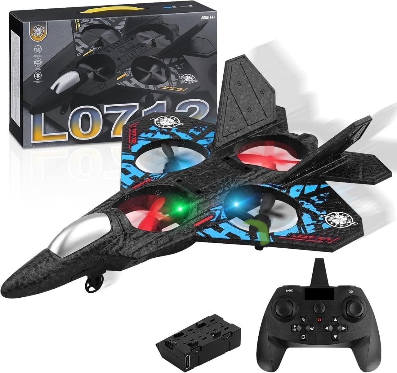 L0712 RC Plane for Kids - Remote Control Foam Jet Airplane